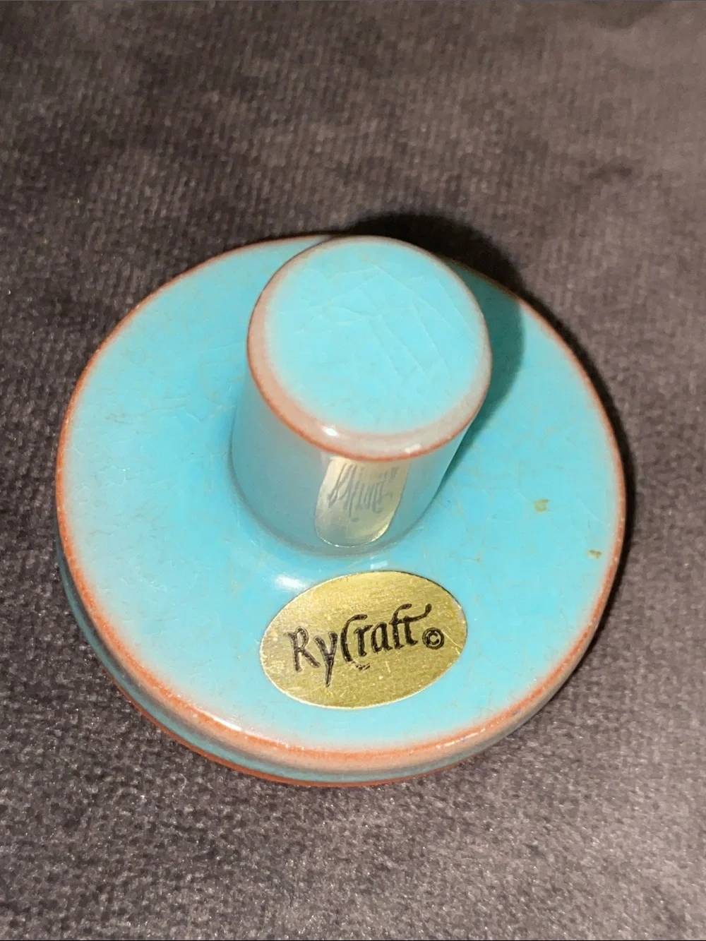 Vintage Rycraft Terracotta Cookie Stamp Sheaf of Wheat Pattern 063